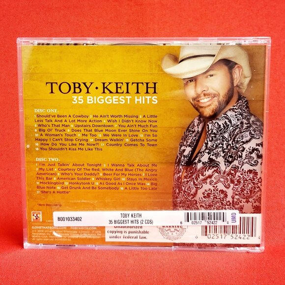 TOBY KEITH 35 Biggest Hits 2008 2 Disc CD Set - Picture 2 of 9